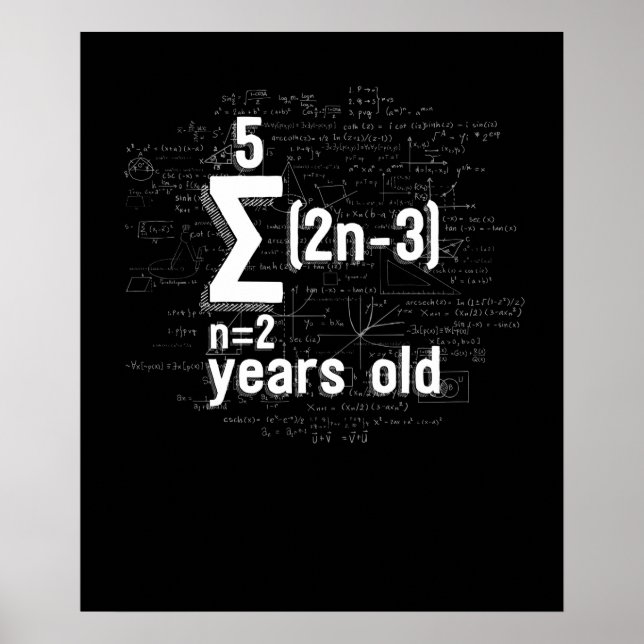 Funny Math Geek 16:e födelsedagen 16 år gammal Poster (Framsidan)