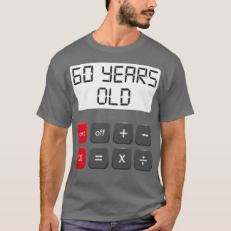Funny Math Geek 60:e födelsedagspressen Gift 60-år T Shirt