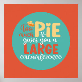 Funny Math Geek Paj Pun Retro Kitchen Typography Poster