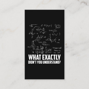 Funny Math Geek Physics Science Joke Visitkort