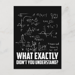 Funny Math Geek Physics Science Joke Vykort