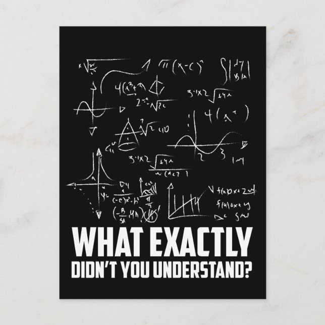 Funny Math Geek Physics Science Joke Vykort (Framsida)