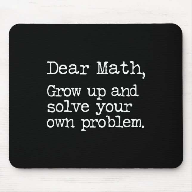 Funny Math Grow Up And Solve Your Own Problems  Musmatta (Framsidan)