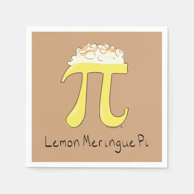 Funny Math Humor Lemon Pi Symbol Pappersservett (Framsidan)