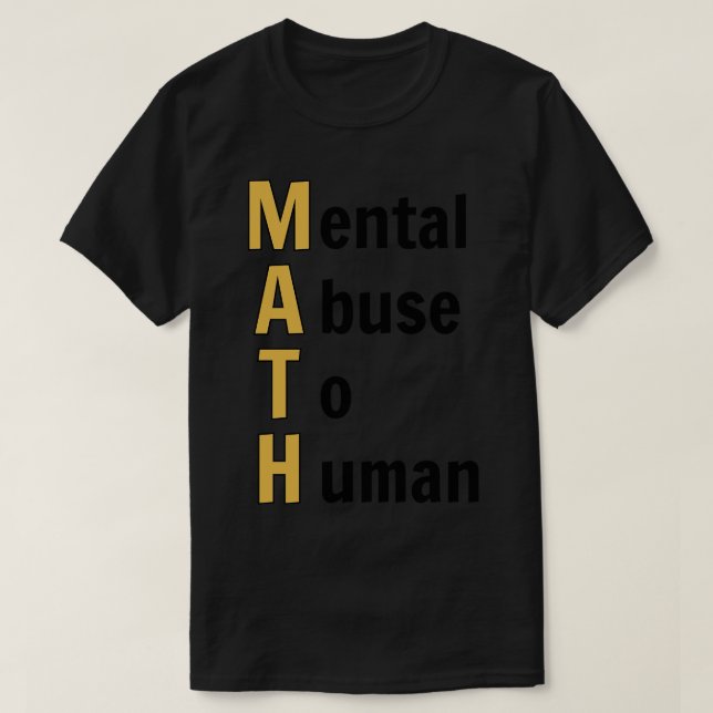 Funny Math Humor T Shirt (Design framsida)