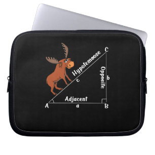 Funny Math Hypotemoose Geometry Moose Joke Pun Laptop Fodral