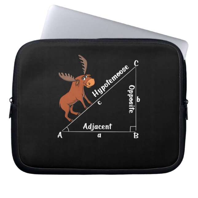 Funny Math Hypotemoose Geometry Moose Joke Pun Laptop Fodral (Framsidan)