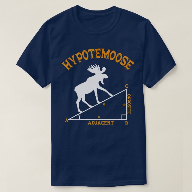 Funny Math Hypotemoose Triangel bredvid Mathemati T Shirt (Design framsida)