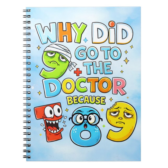 Funny Math Joke Numbers Notebook for Kids Anteckningsbok (Framsidan)