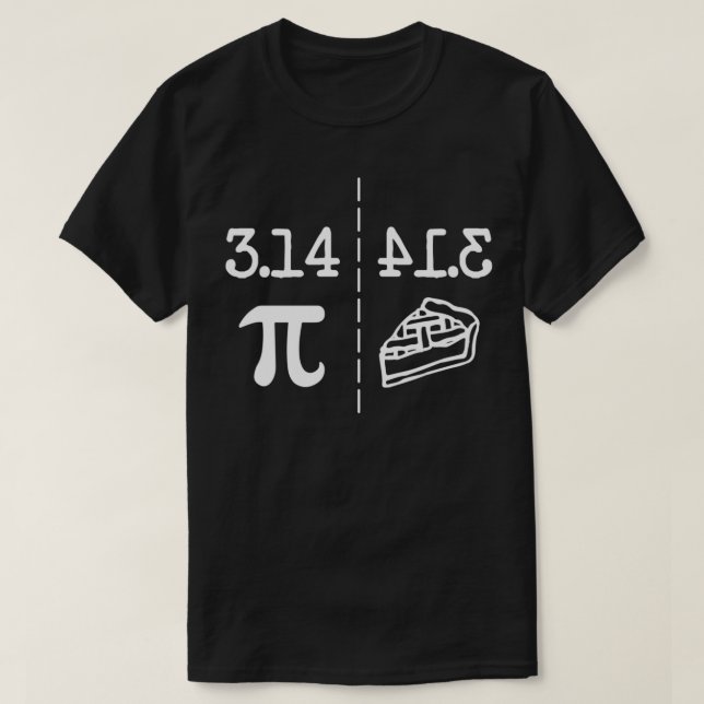 Funny Math Jokes PI Image Spegel of 314 är Paj T Shirt (Design framsida)