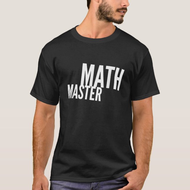 Funny Math Master T-skjorta T Shirt (Framsida)