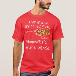 Funny Math och Pizza ekvation Funny Math och Pizza T Shirt