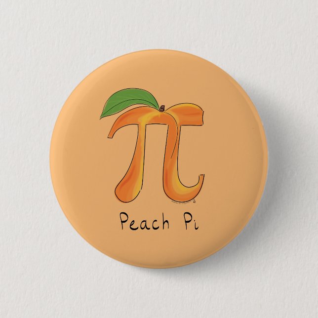 Funny Math Peach Pi Symbol Knapp (Framsida)