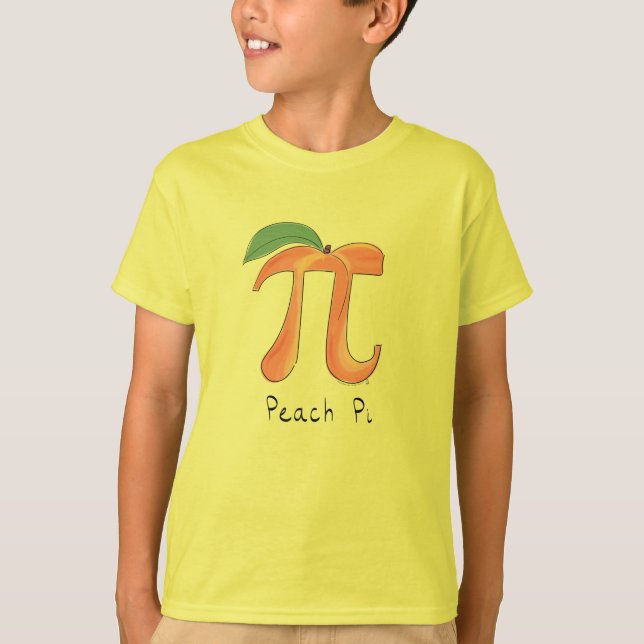 Funny Math Peach Pi Symbol T Shirt (Framsida)