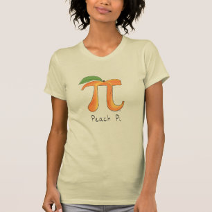 Funny Math Peach Pi Symbol T Shirt