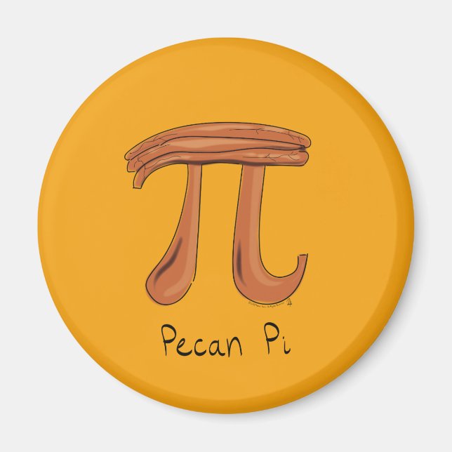 Funny Math Pecan Pi Thanksgiving Fall Magnet (Framsidan)