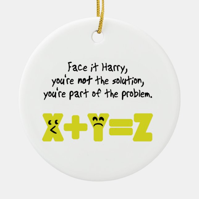 Funny Math-problem Julgransprydnad Keramik (Framsidan)