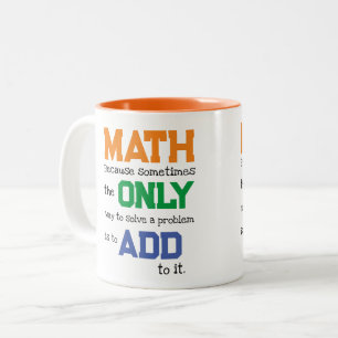 Funny Math Problemtillägg Pun Två-Tonad Mugg