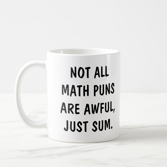 Funny Math Pun Joke Saying in Modern Handwriting Kaffemugg (Vänster)