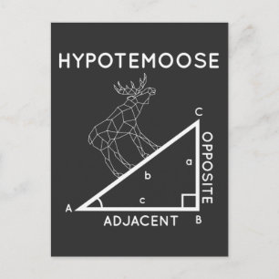 Funny Math Pun Moose Hypotenuse Mathematician. Vykort