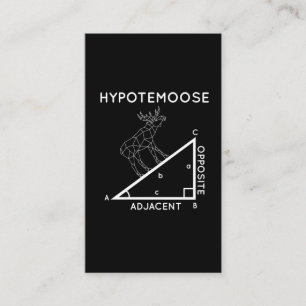 Funny Math Pun Moose Hypotenuse Mathematiker. Visitkort