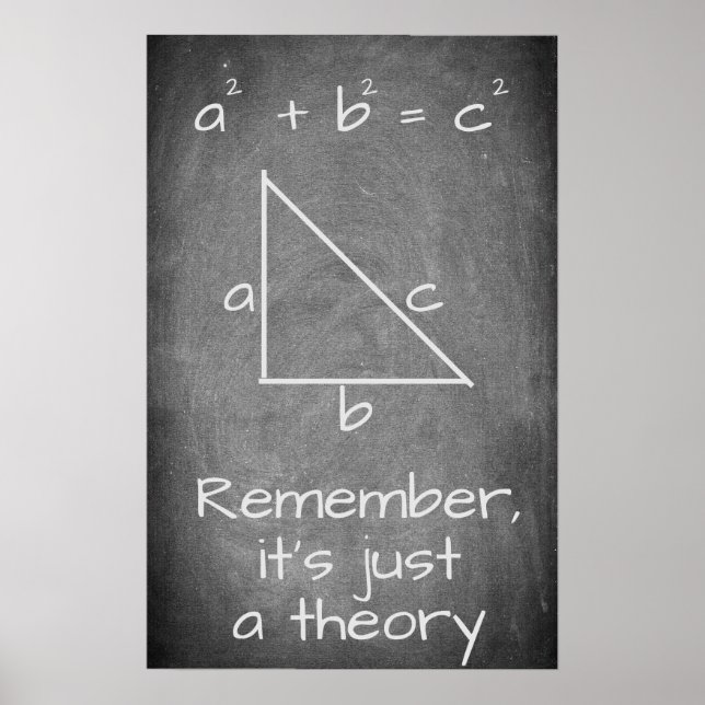 Funny Math Pythagorean Theorem Geometry Poster (Framsidan)