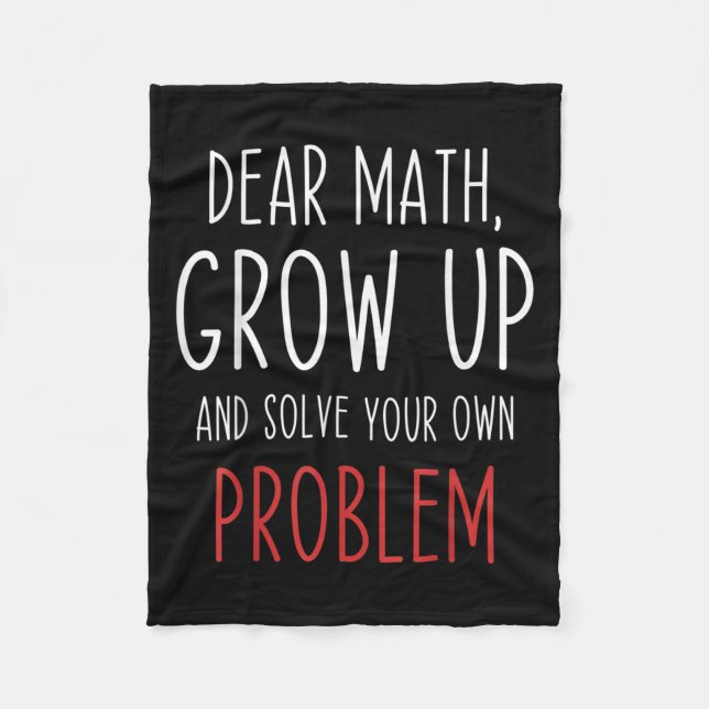 Funny Math Quote Dear Math Teacher Student Meme Fo Fleecefilt (Framsidan)