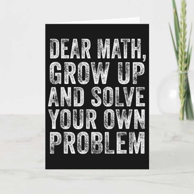 Funny Math Quote Dear Math Teacher Student Meme Vi Kort (Framsida)