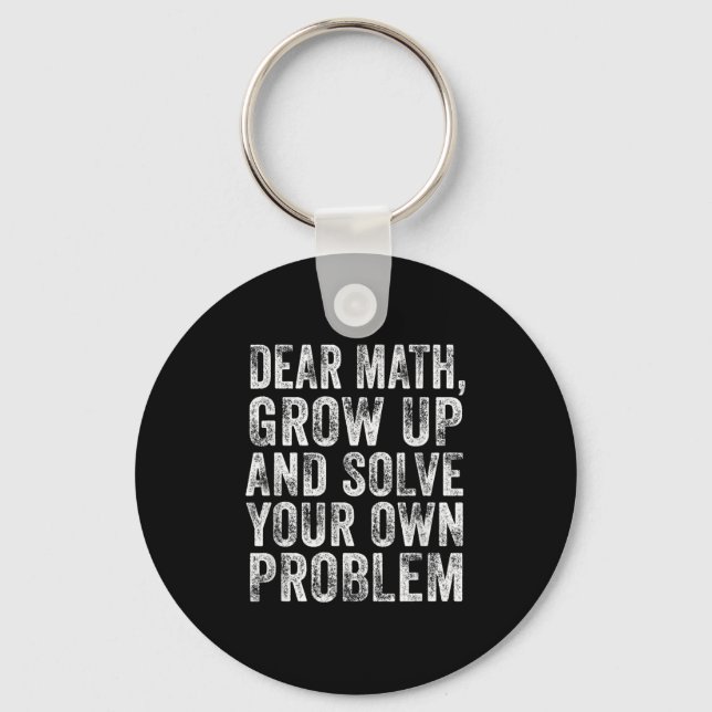 Funny Math Quote Dear Math Teacher Student Meme Vi Nyckelring (Framsida)