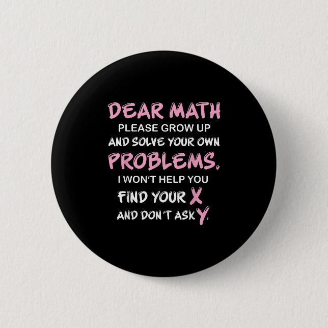 Funny Math Quote  Knapp (Framsida)
