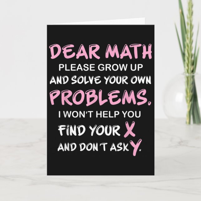 Funny Math Quote  Kort (Framsida)