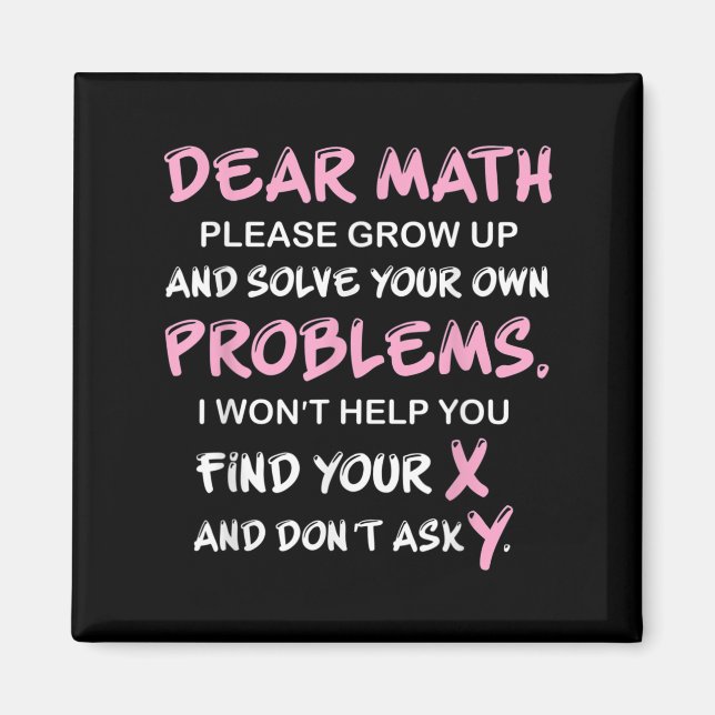 Funny Math Quote  Magnet (Framsidan)