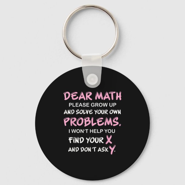 Funny Math Quote  Nyckelring (Framsida)