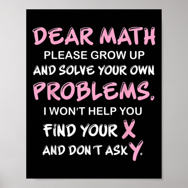 Funny Math Quote  Poster (Framsidan)