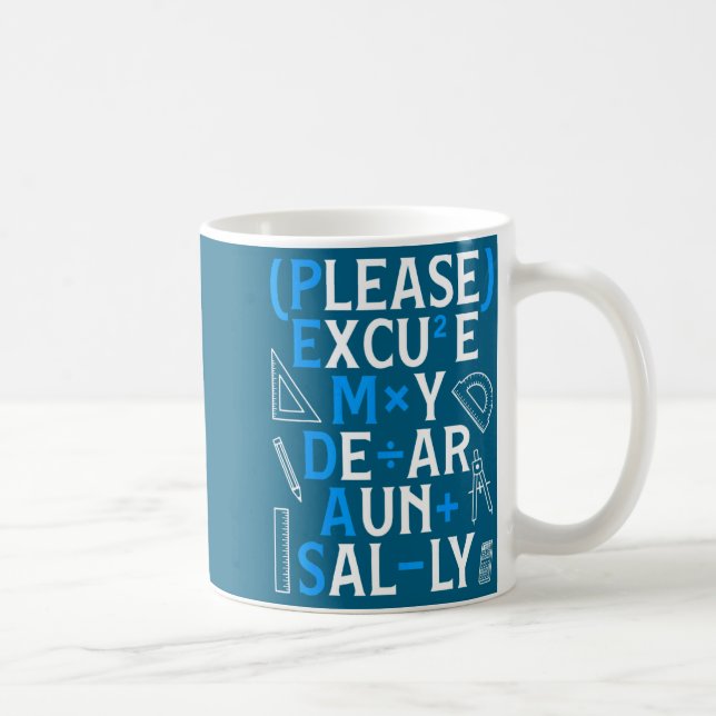 Funny Math Rules Pemdas Pun Teachers Math Day  Kaffemugg (Höger)