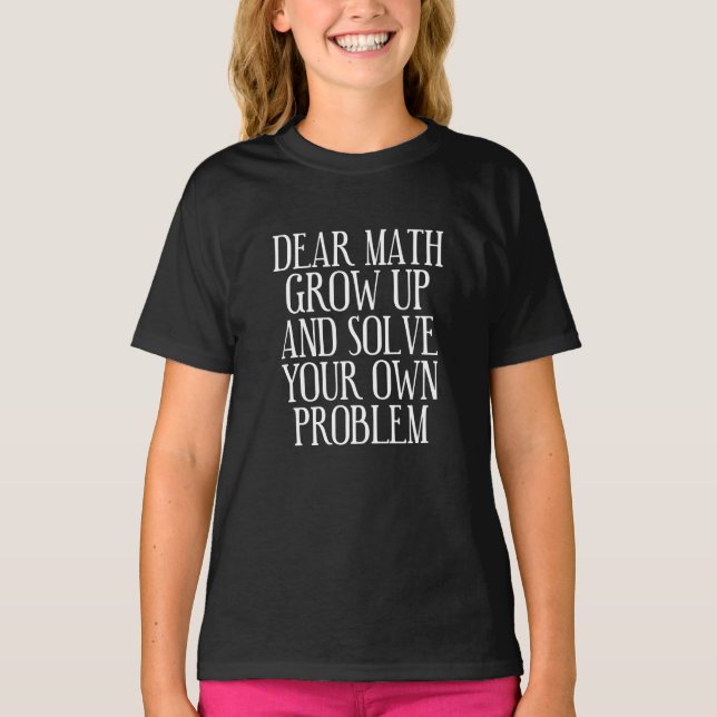 Funny Math Say T Shirt (Framsida)