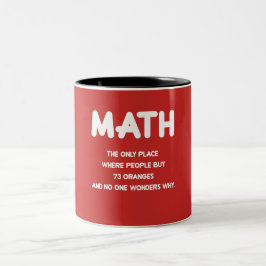 Funny Math science school nerd Två-Tonad Mugg
