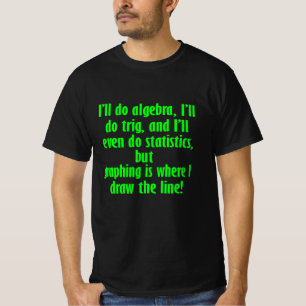 Funny Math Shirt ritade linjematematiken T