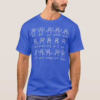 Funny Math Stick figurer humor design Math älskare T Shirt