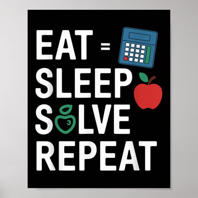 Funny Math Teacher Algebra Cl Back To School  Poster (Framsidan)