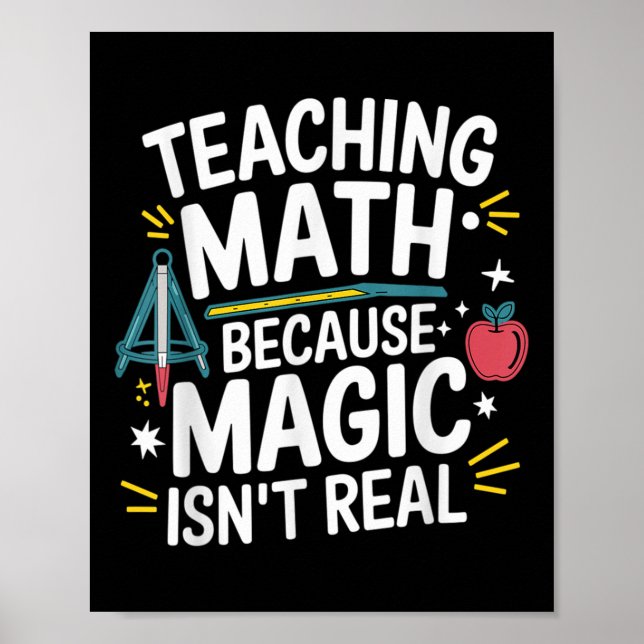 Funny Math Teacher Algebra Lover Back To School  Poster (Framsidan)