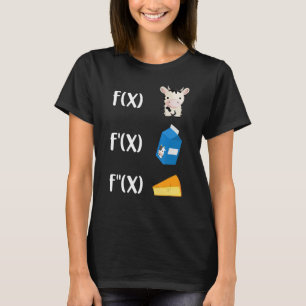 Funny Math Teacher Art Cow Mjölk Cheese Calculus F T Shirt