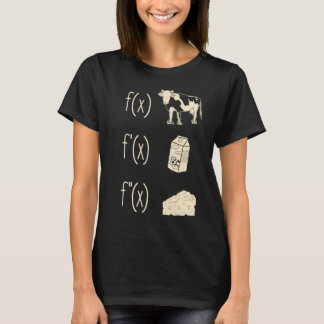Funny Math Teacher Art for Women Cow Mjölk Cheese  T Shirt