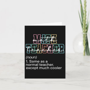 Funny Math Teacher Definition Back to school First Kort
