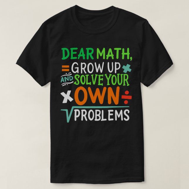 Funny Math Teacher Gift Math Älskare Student T Shirt (Design framsida)