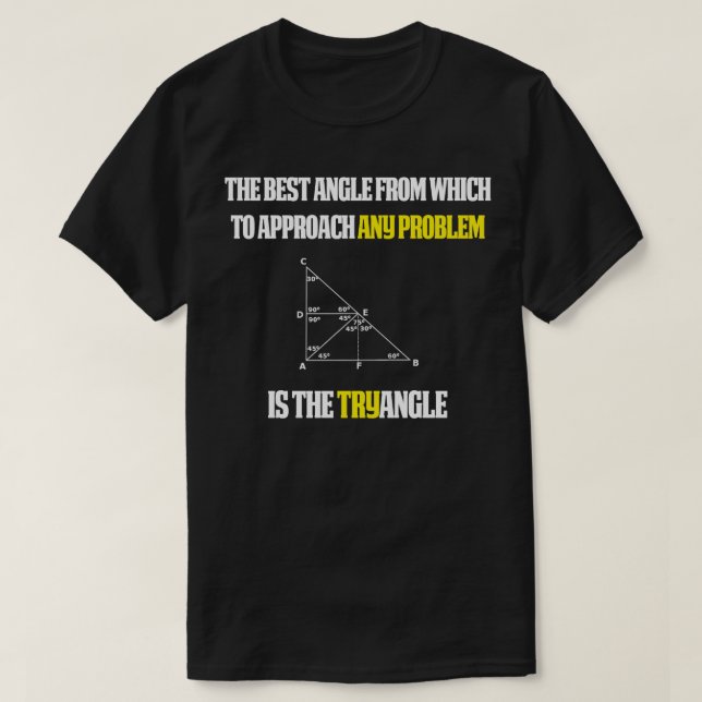 Funny Math Teacher Gift Proft vinkel T Shirt (Design framsida)