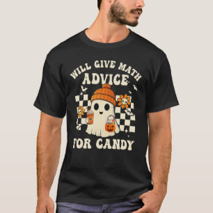 Funny Math Teacher Halloween Ghost Costume Math Lo T Shirt
