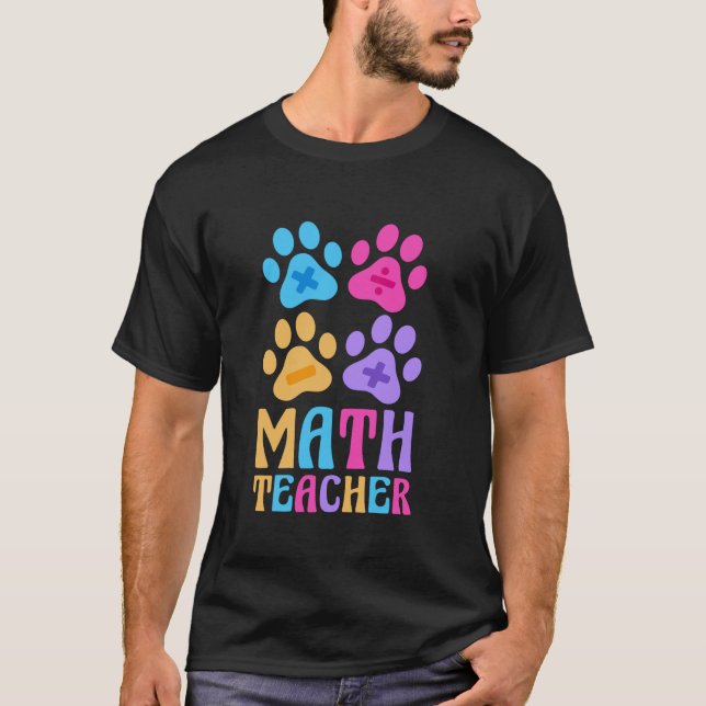 Funny Math Teacher Hundar Tass Djurälskare Puppy O T Shirt (Framsida)