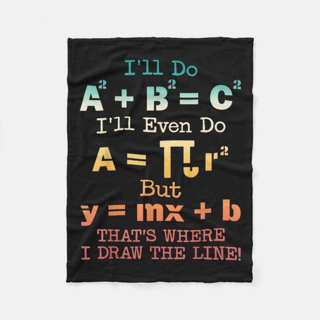 Funny Math Teacher Joke Funny Best Math-citat Fleecefilt (Framsidan)
