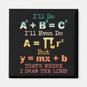 Funny Math Teacher Joke Funny Best Math-citat Magnet